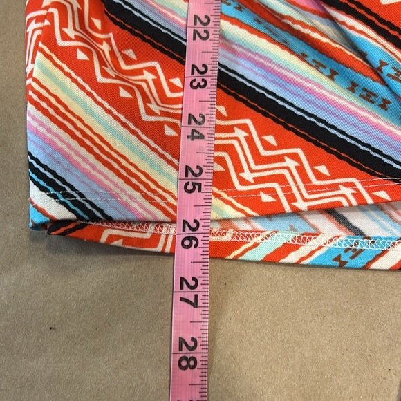 Studio Woman Multi color V Neck Tie Front Blouse Sz 2x - Picture 9 of 11